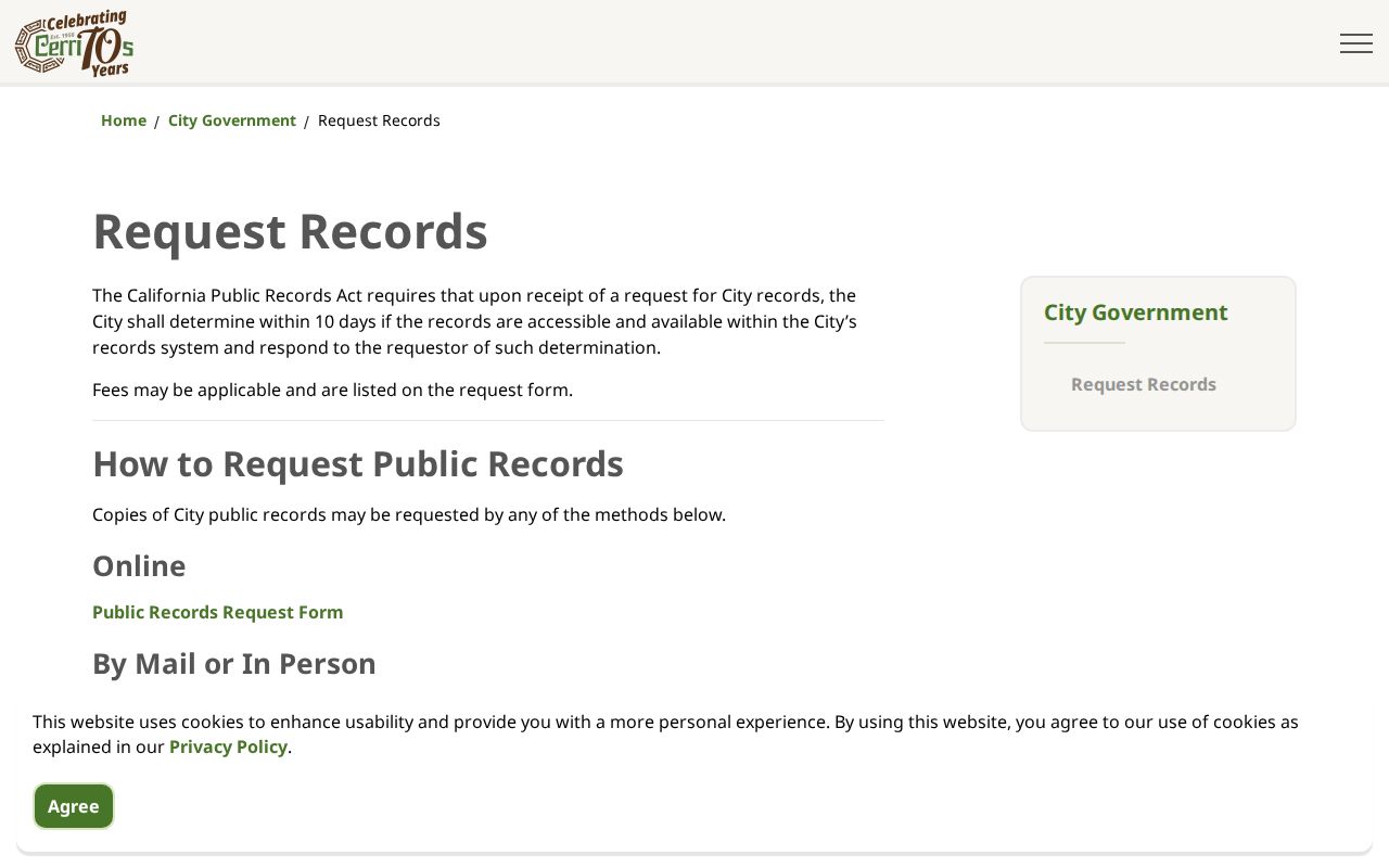 Cerritos people search public records request page